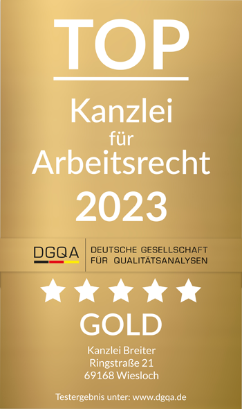 DGQA Deutsche Gesellschaft für Qualitätsanalysen mbH Qualitätssiegel Zertifizierung Gütesiegel Rechtsanwalt Kanzlei