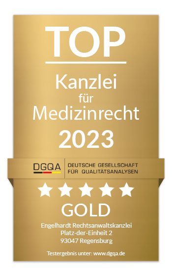 Engelhardt Rechtsanwaltskanzlei TOP Kanzlei medizinrecht 2023 DGQA