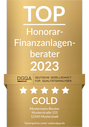 Honorar-Finanzanlagenberater dgqa Deutsche Gesellschaft für Qualitätsanalysen mbH Qualitätssiegel Zertifizierung Gütesiegel