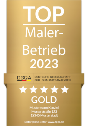 DGQA Gütesiegel Maler dgqa Deutsche Gesellschaft für Qualitätsanalysen mbH Qualitätssiegel Zertifizierung Gütesiegel