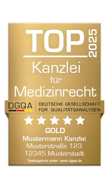 DGQA-Deutsche Gesellschaft für Qulaitätsanalysen mbH Gütesiegel rechtsanwalt marketing